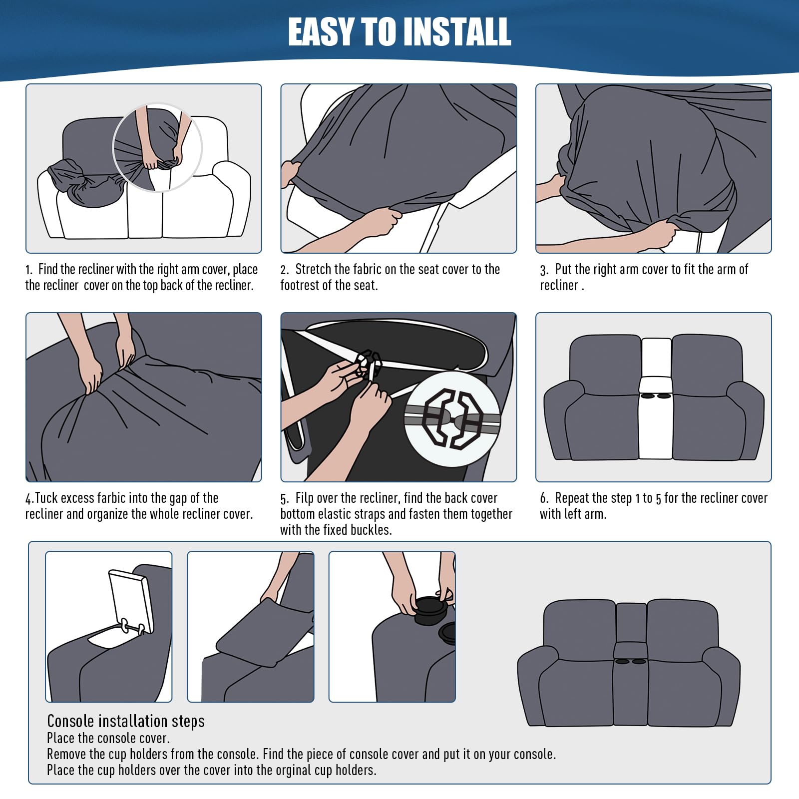 TAOCOCO hands installing cover with elastic hem for secure fit