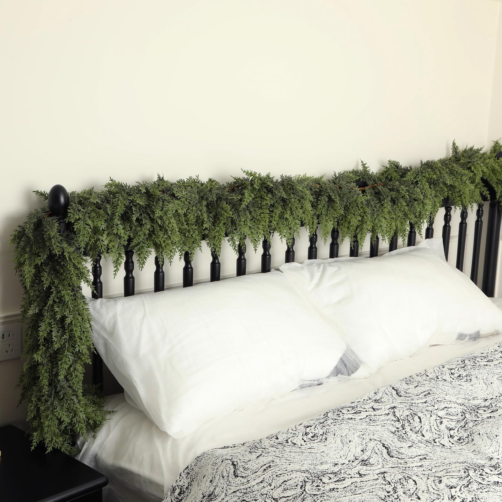Tasruwat garland beside ruler showing 9ft length for planning and correct fit benefit