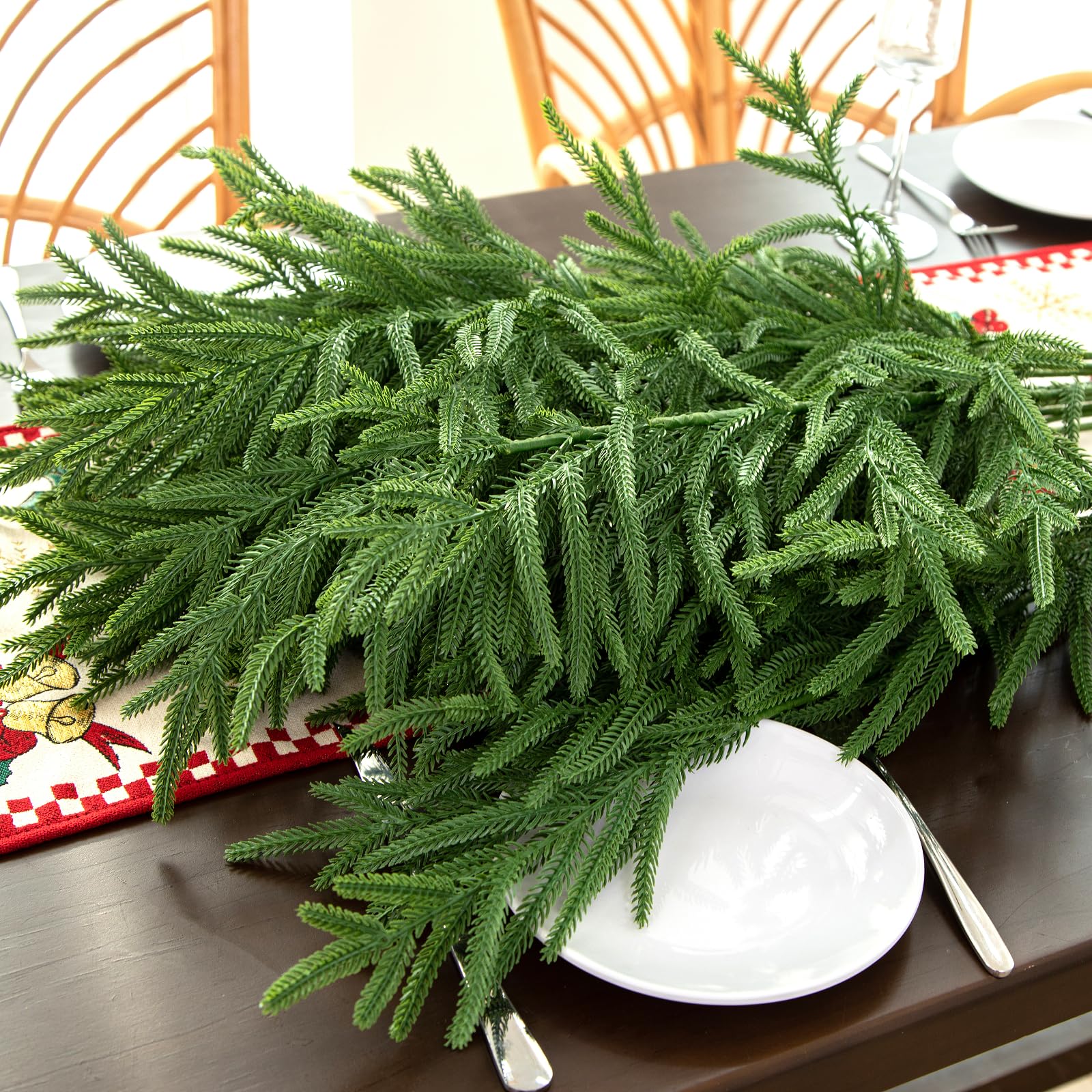 Tasruwat stems next to ruler showing 36-inch length for scale and placement