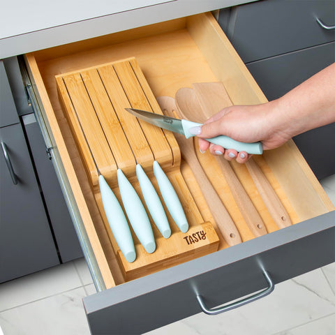 Tasty lifestyle scene on kitchen counter showcasing tidy storage