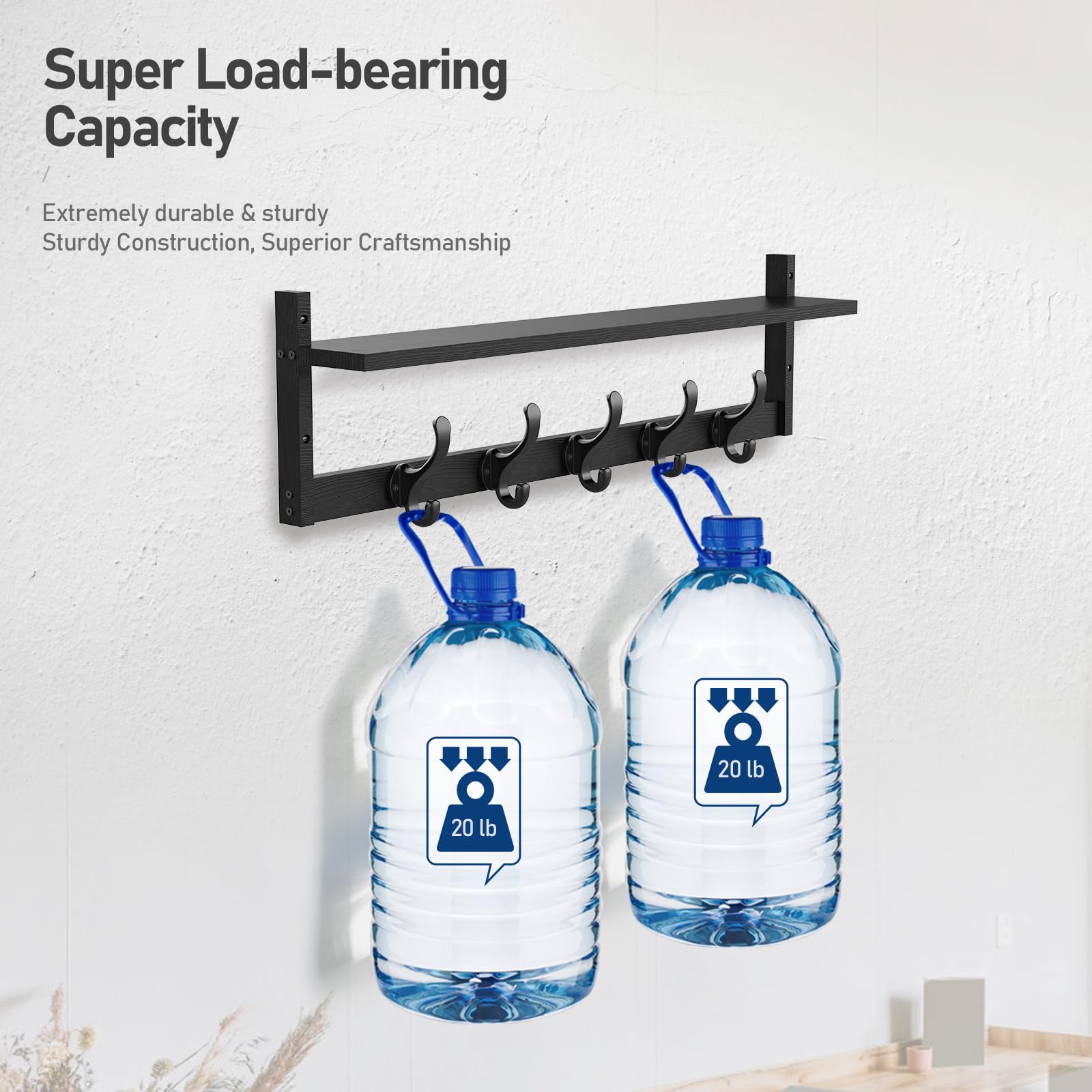 Tatub installation hardware laid out, simplifies secure wall mounting
