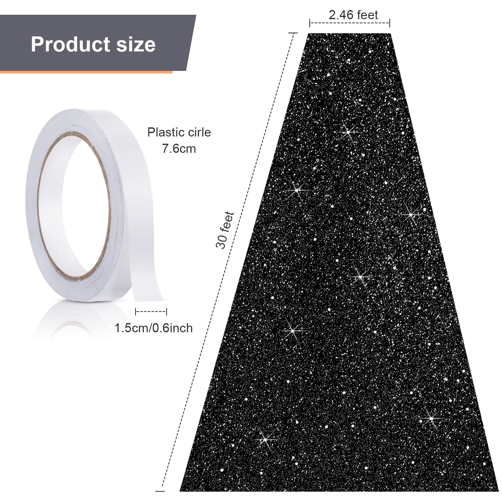 Close-up of Tatuo glitter texture highlighting sparkle and smooth non-woven surface