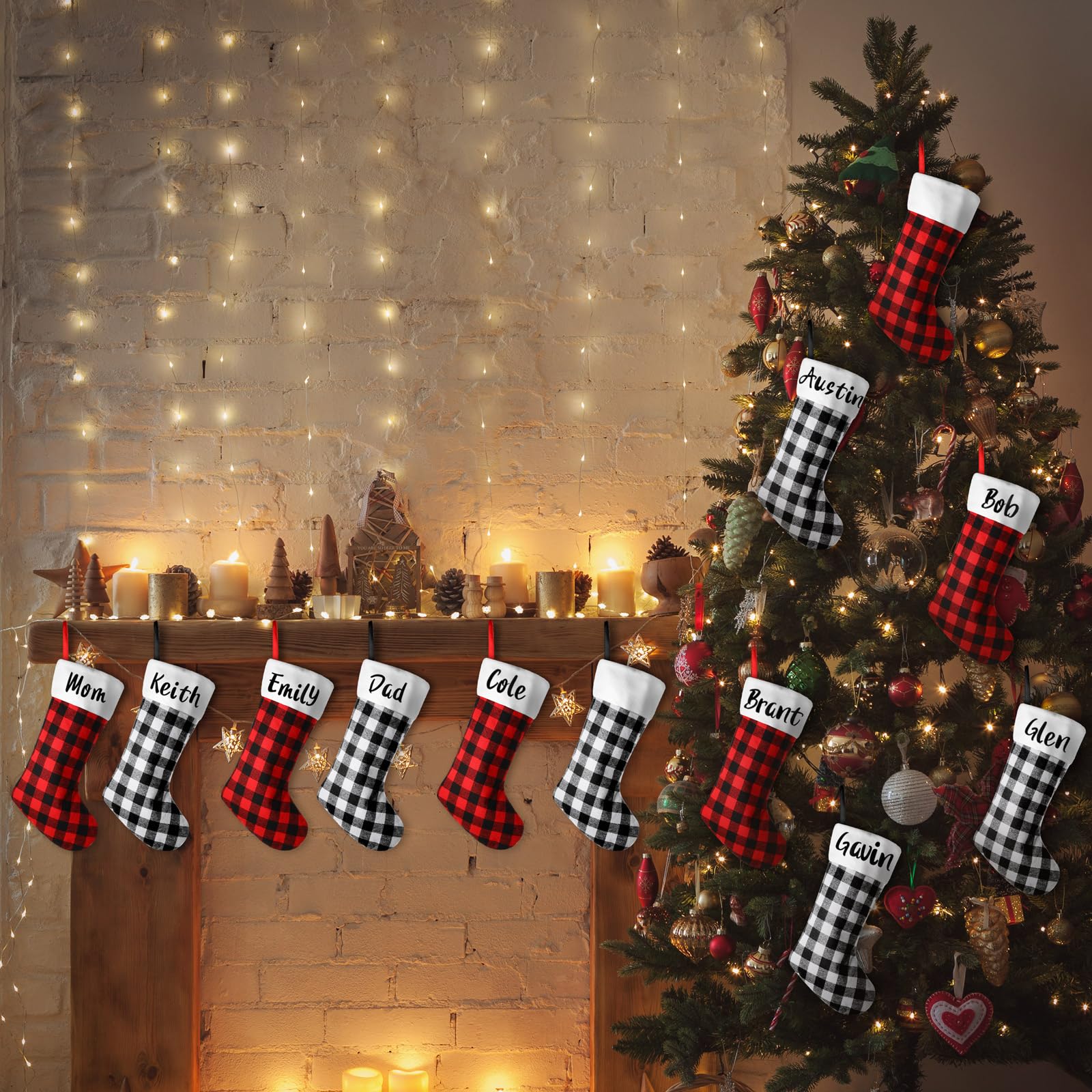 Tatuo stockings filled with gifts beside ruler for scale demonstrating generous capacity
