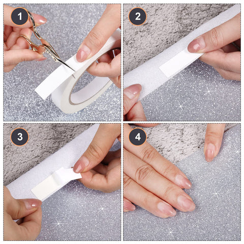 Tatuo close-up of included fiberglass-reinforced tape showing secure hold benefit