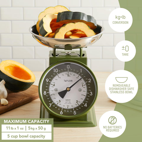 Taylor close-up of large 5-inch dial for fast, clear readings while baking