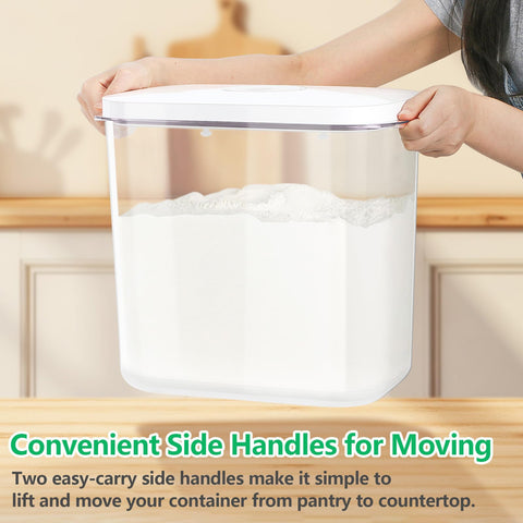 TBMAXS filled with rice demonstrating large 25 lb capacity