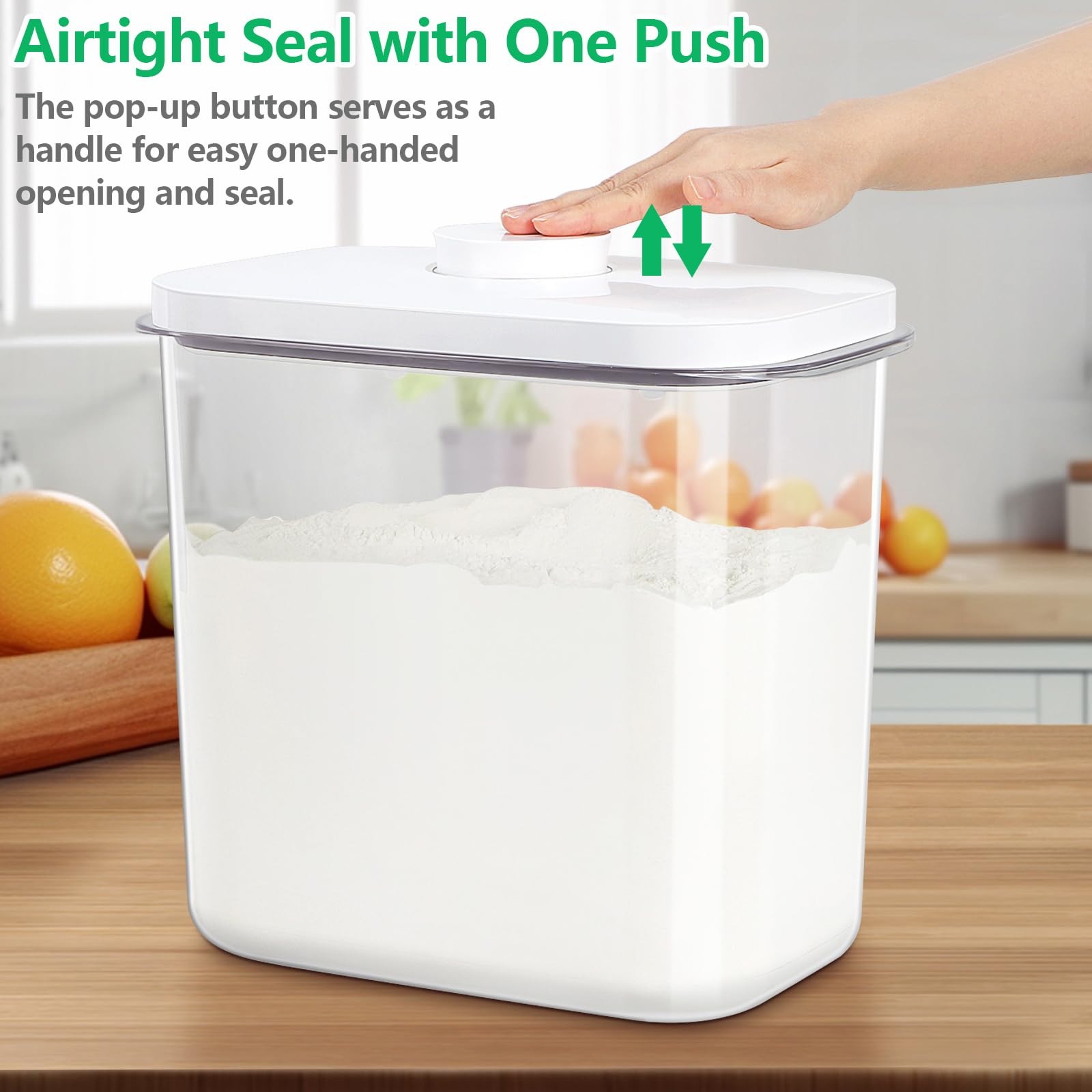 TBMAXS wide mouth with measuring cup enables direct scooping