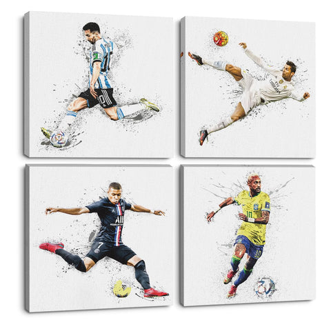 TBT front view of framed soccer canvas set showing bold colors and focal benefit