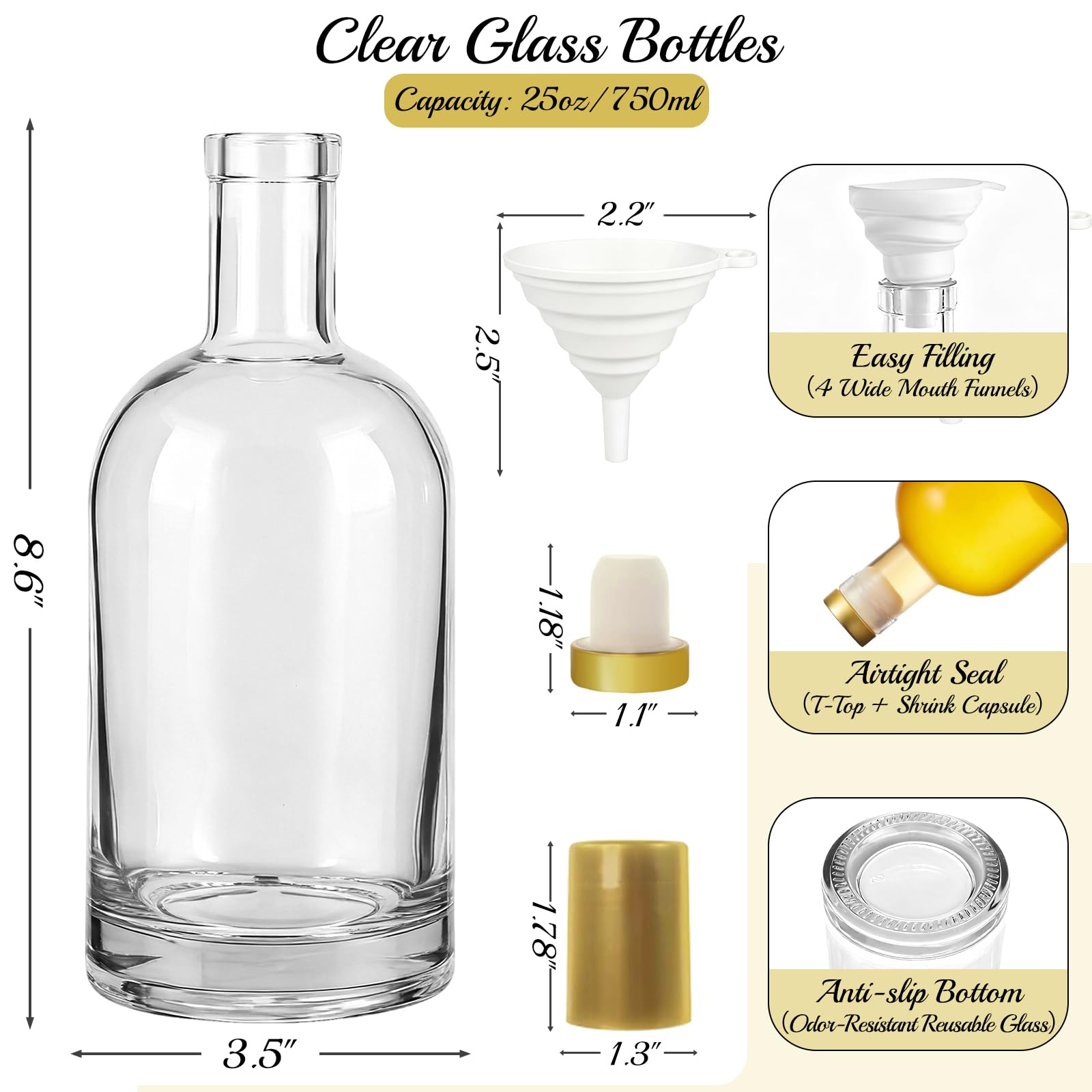 TBWIND funnels, extra corks and labels displayed for easy bottling
