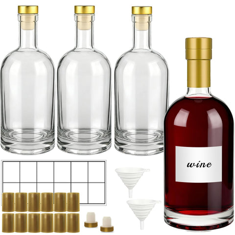 TBWIND front view of four clear bottles showing neat packaging benefit
