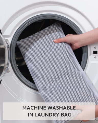 tchdio care label indicating machine washable for easy maintenance