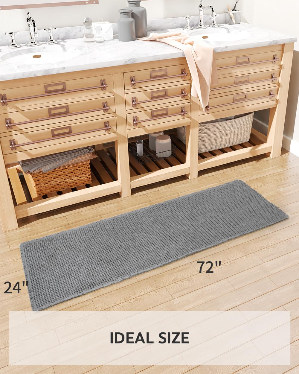 tchdio runner folded storage showing compact wash-and-store convenience benefit