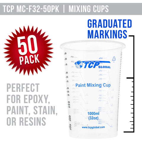 TCP Global close-up of printed graduations and 2:1 3:1 4:1 ratios for accurate measuring