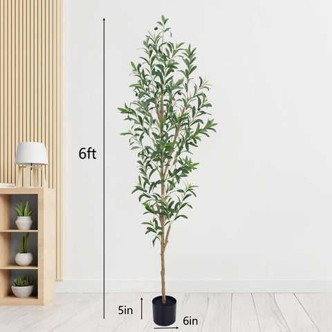 TDIAOL tree in modern living room adding greenery without upkeep