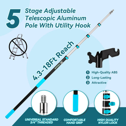 Tdrynl collapsed pole beside backpack illustrating compact storage benefit