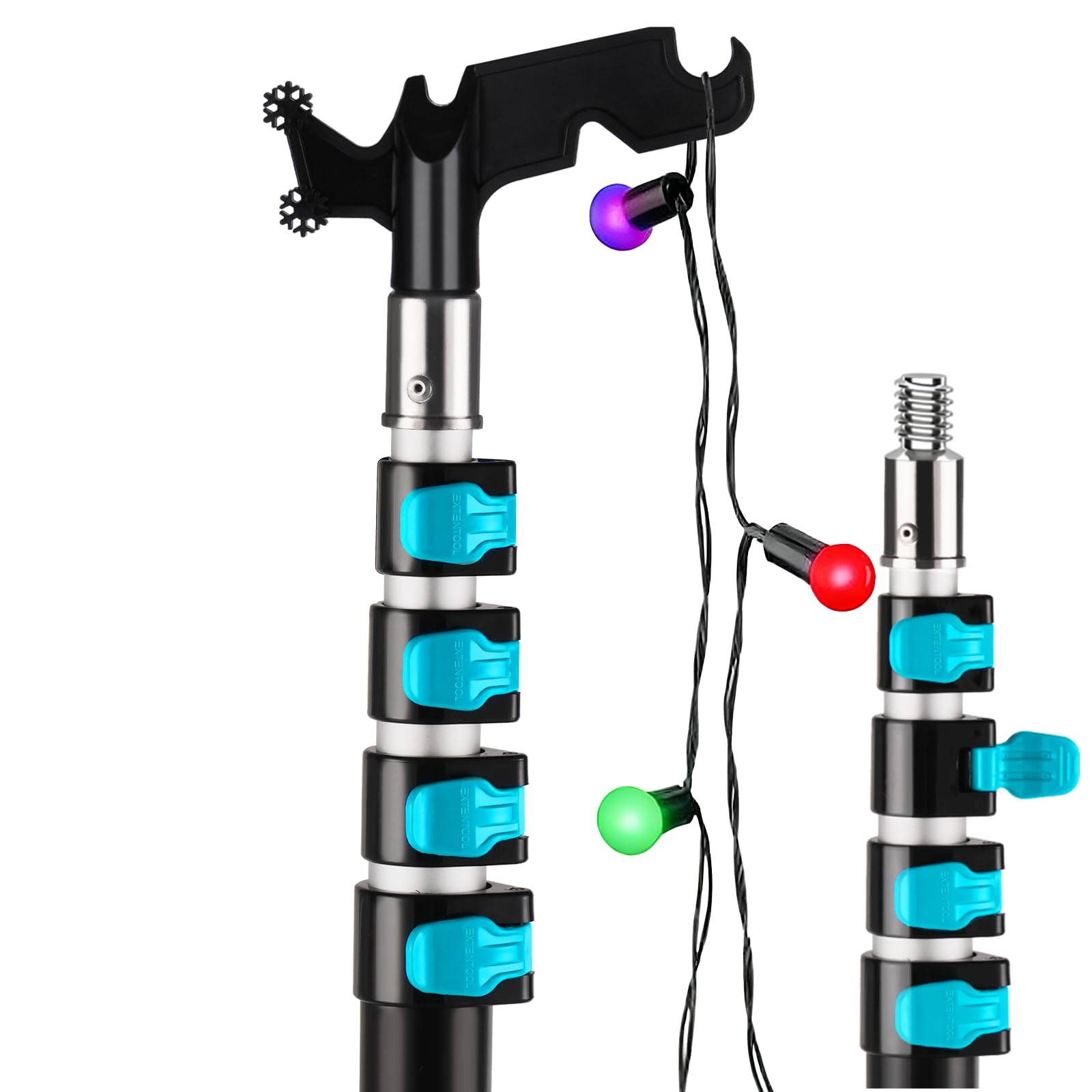 Tdrynl front view of full-length pole showing compact profile and reach benefit