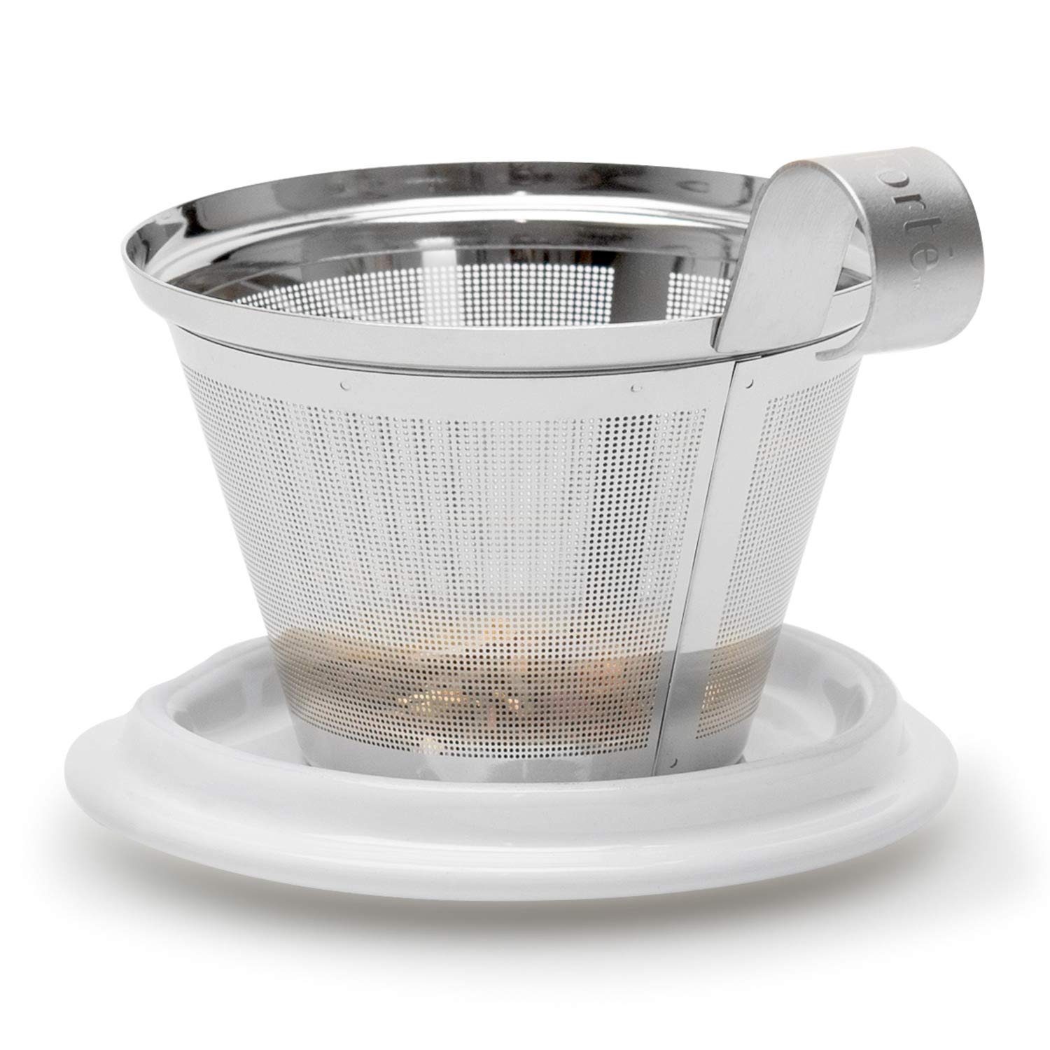 Tea Forte double-walled ceramic cutaway demonstrating insulation and heat retention