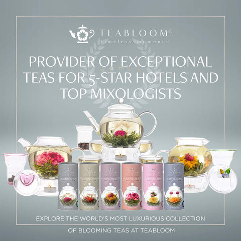 Teabloom gift set packaging and accessories ready to present