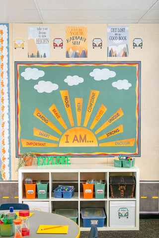 Teacher Created Resources roll next to ruler showing 4x12 feet scale utility