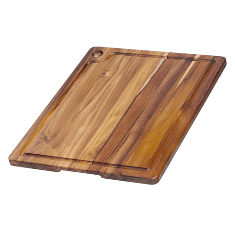 Teakhaus front view showing durable teak board and elegant finish for serving