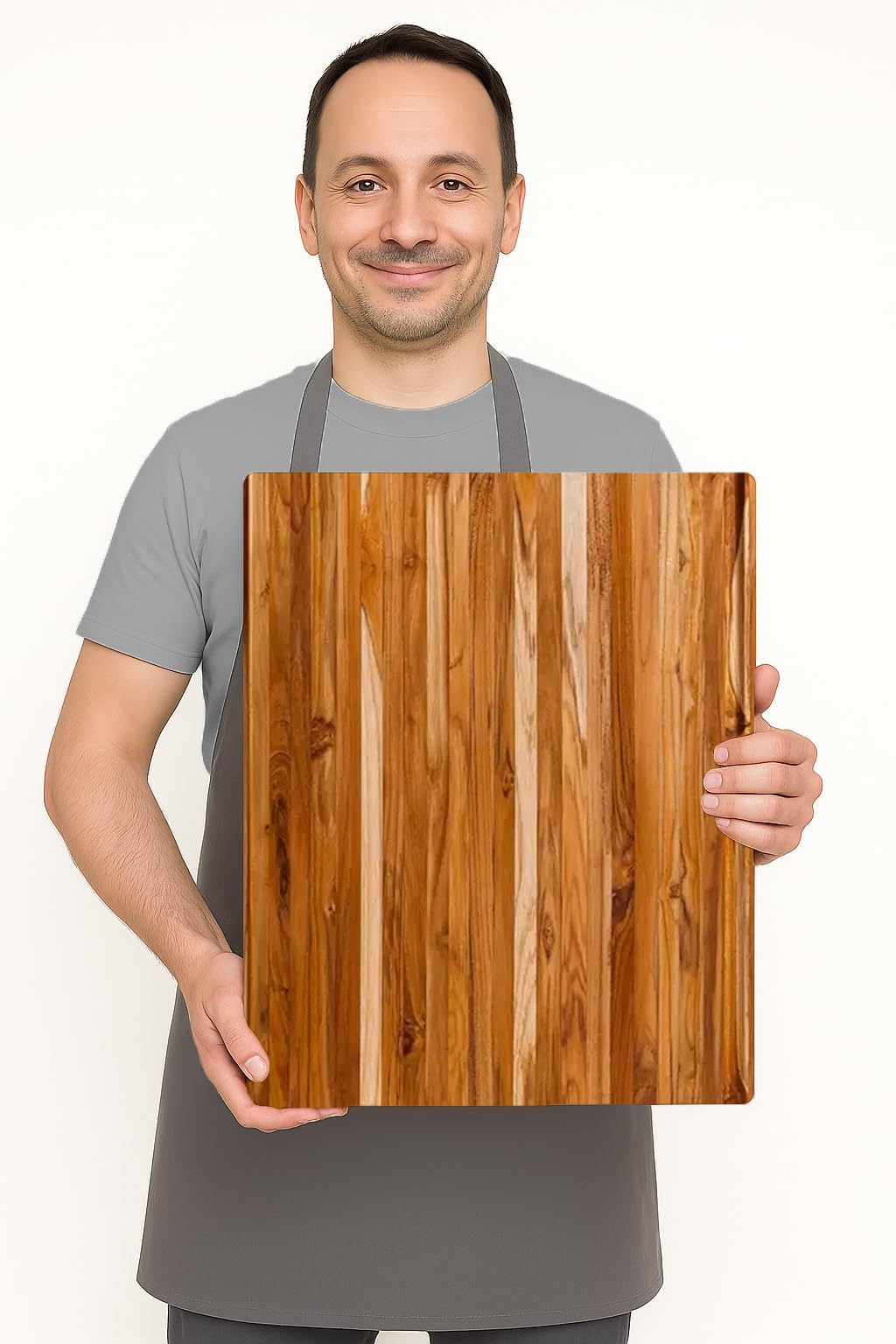 Teakhaus reversed sides showing prep side and presentation-ready face for serving