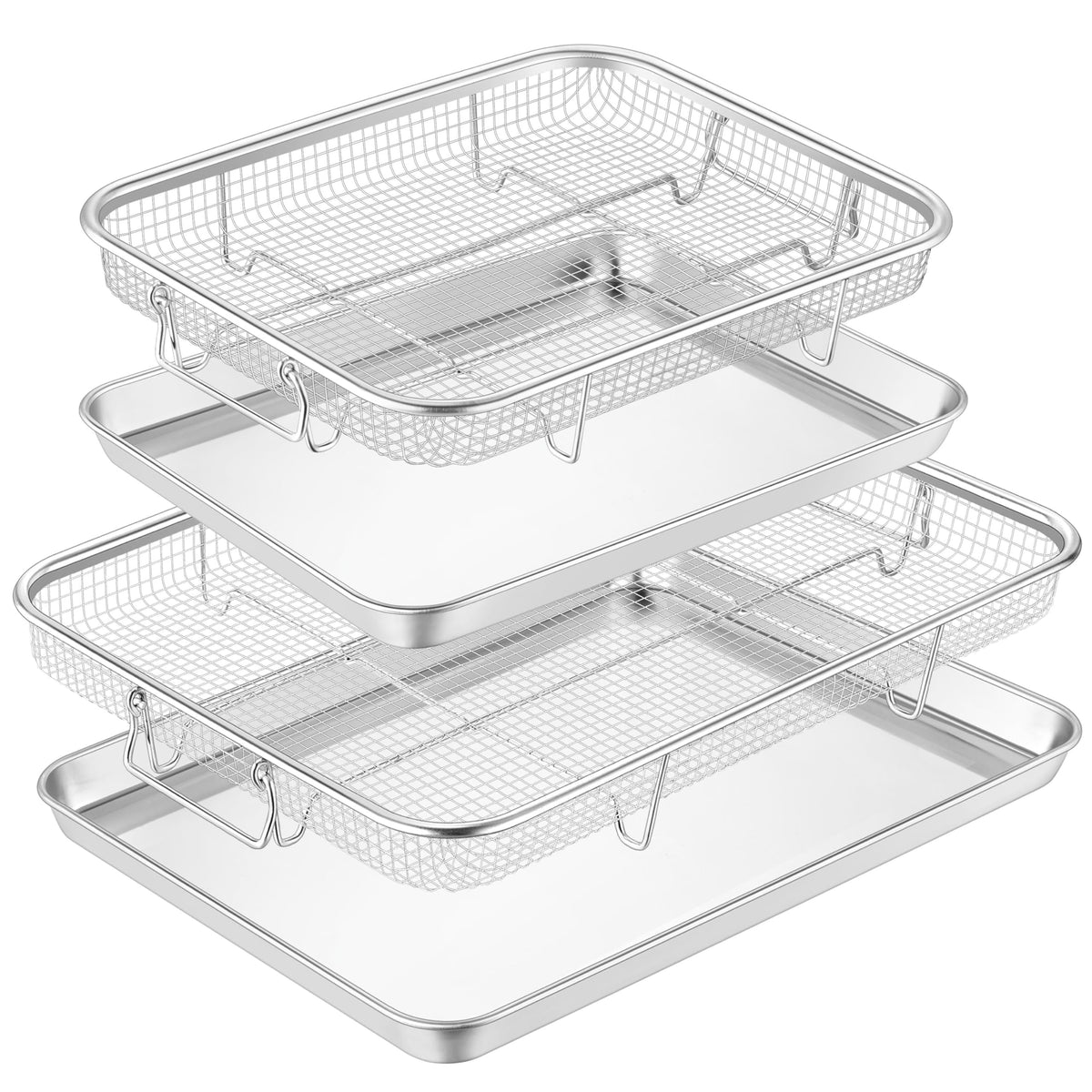 TeamFar front view of baskets and trays showing full set and capacity benefit