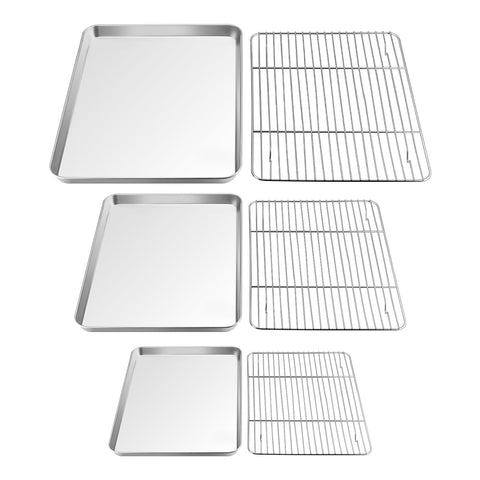 TeamFar full set front view showing three pans and three racks for versatile cooking