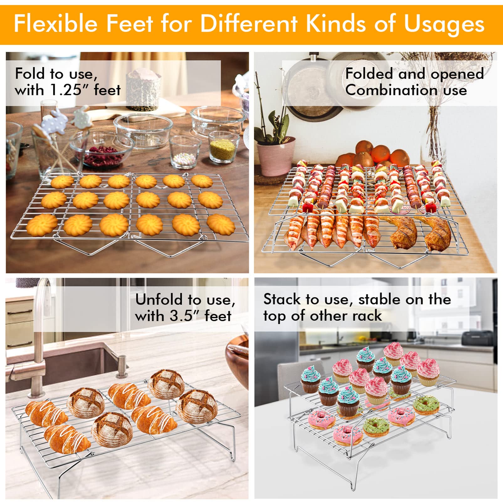 TeamFar racks inside an oven with multiple tiers for space-saving roasting