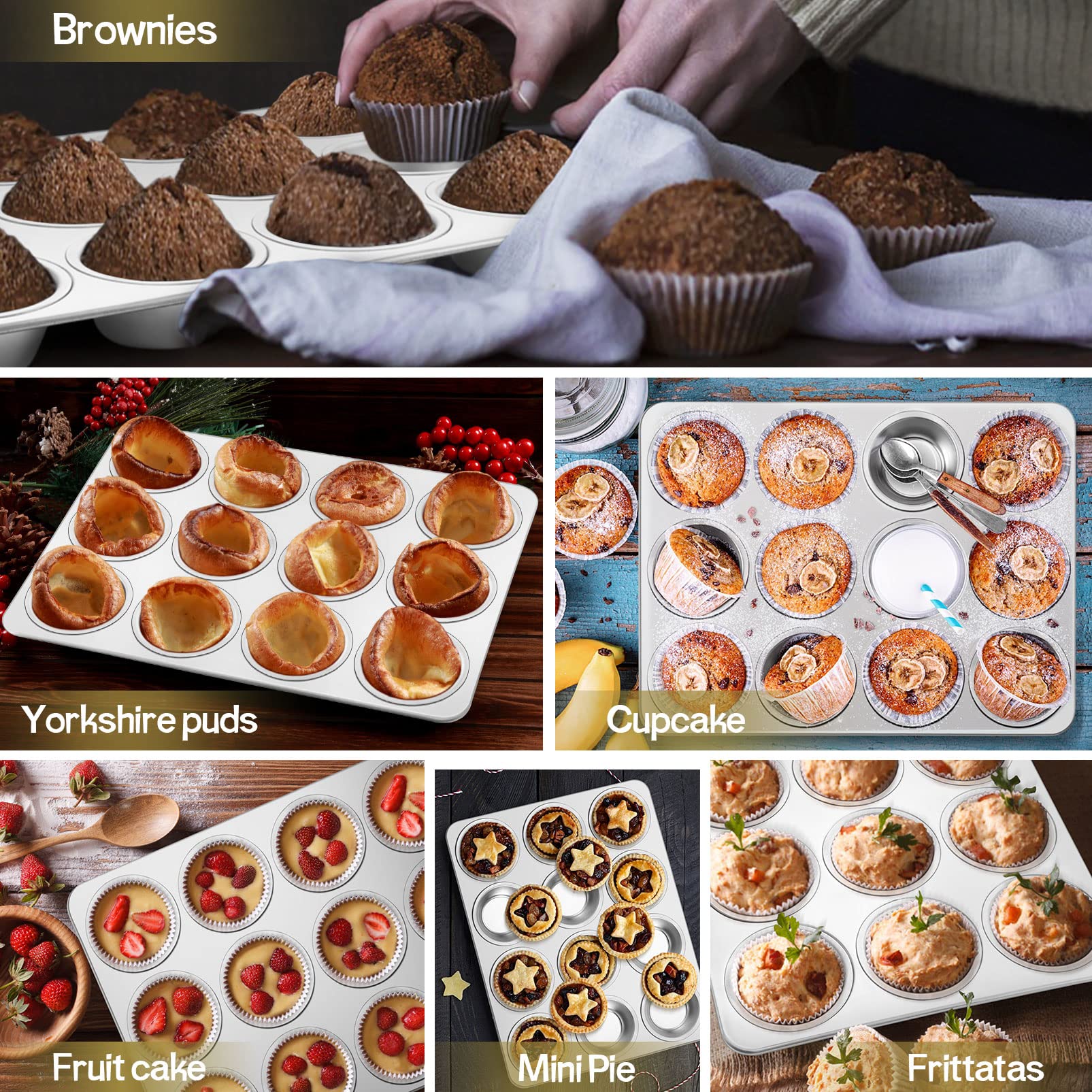 TeamFar muffin pans placed in a dishwasher indicating simple cleanup convenience