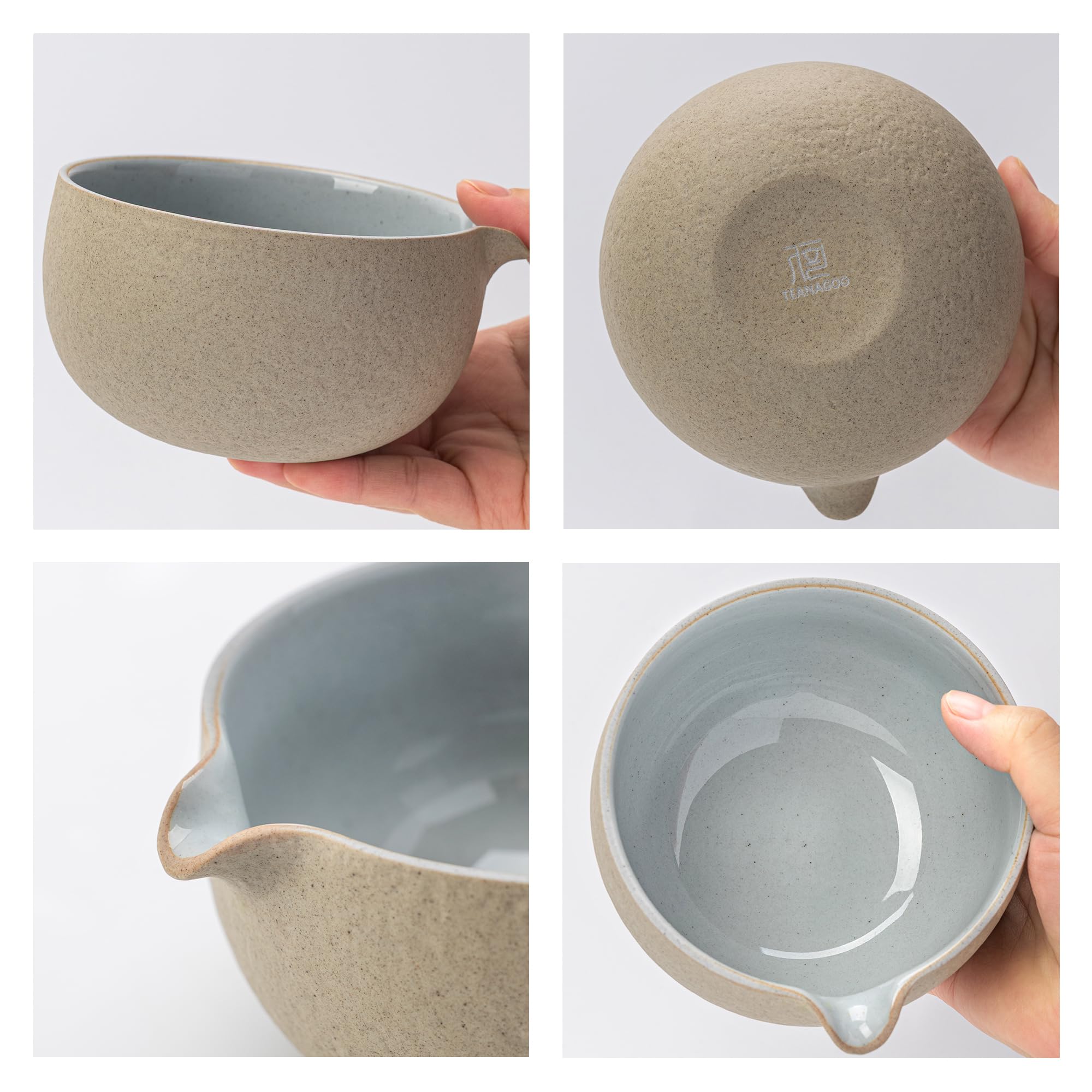 TEANAGOO bamboo scoop and mesh sifter displayed for precise portioning and clump-free powder