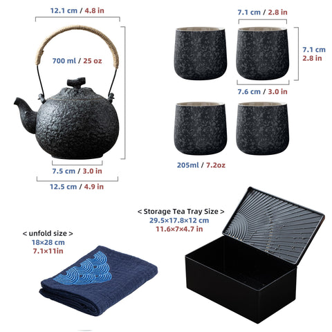 TEANAGOO teapot spout and hemp-wrapped handle close-up for precise pouring and safe grip