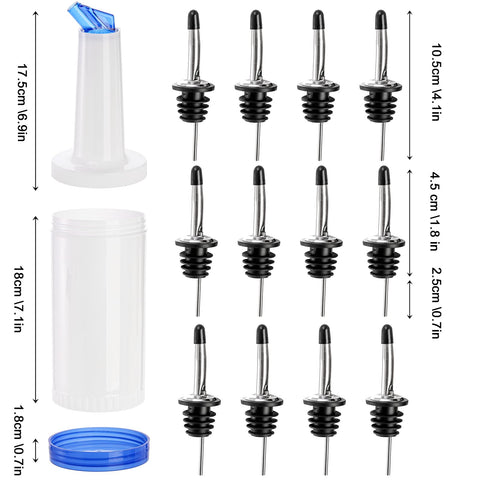 Tebery stainless steel tapered pourer close-up for drip-free pouring