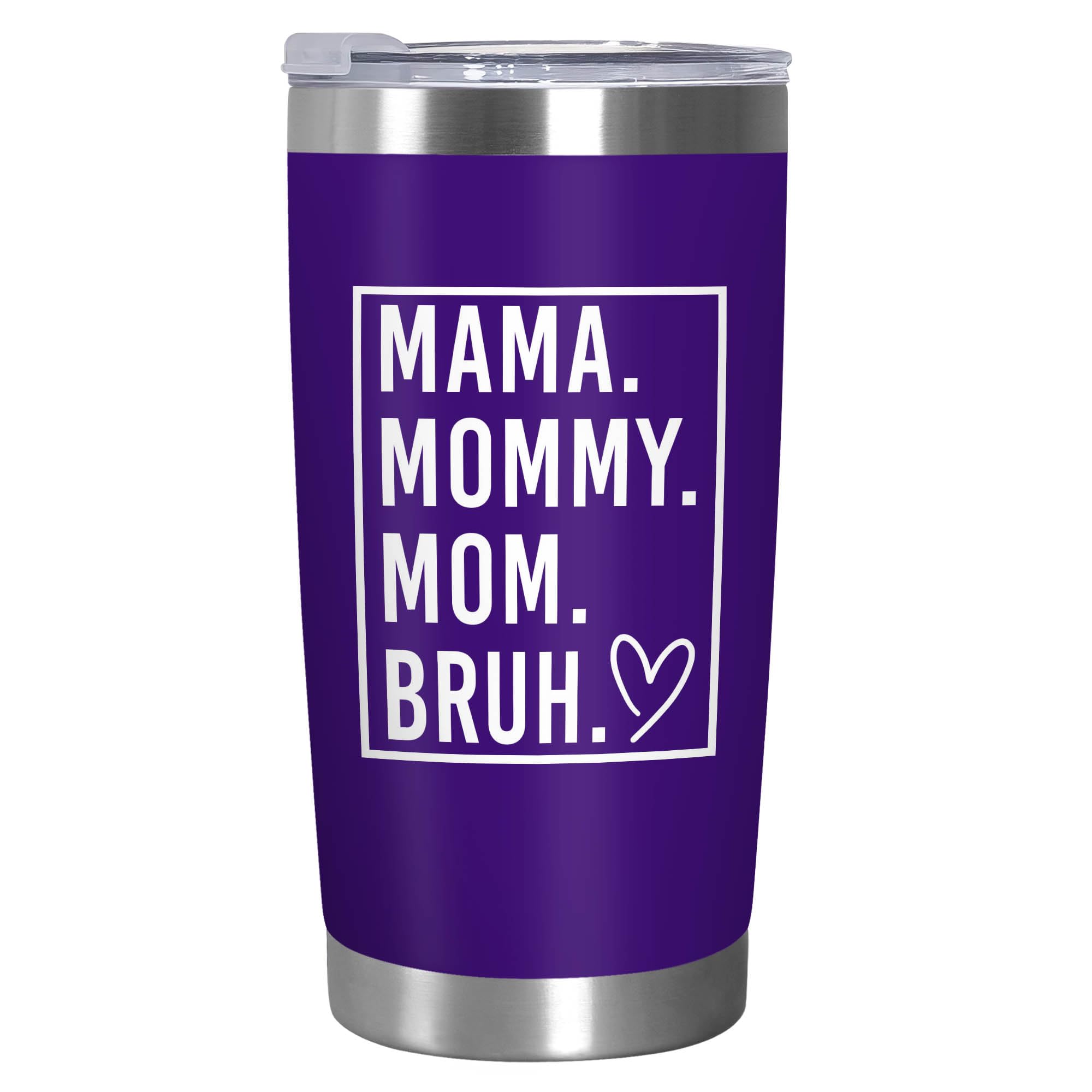 TEEZWONDER front view showing printed Mama Mommy Mom Bruh design and cheerful look