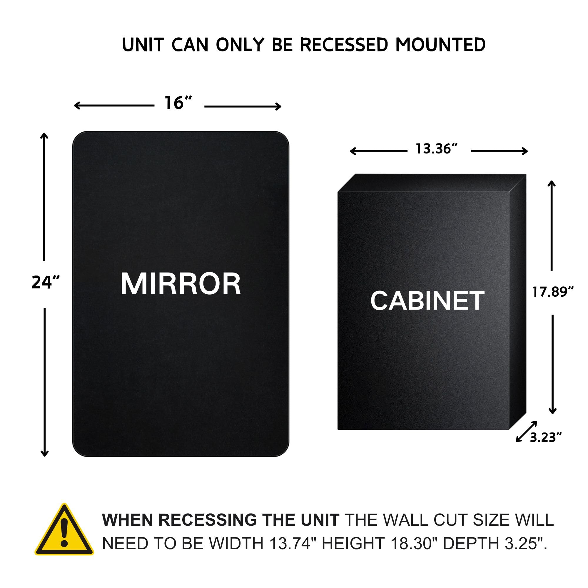 TEHOME beveled mirror close-up highlighting edge detail and durable finish benefit