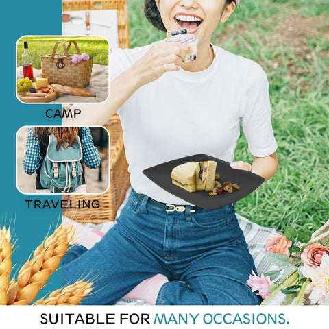 Teivio table setting at a picnic showing portability and kid-friendly toughness