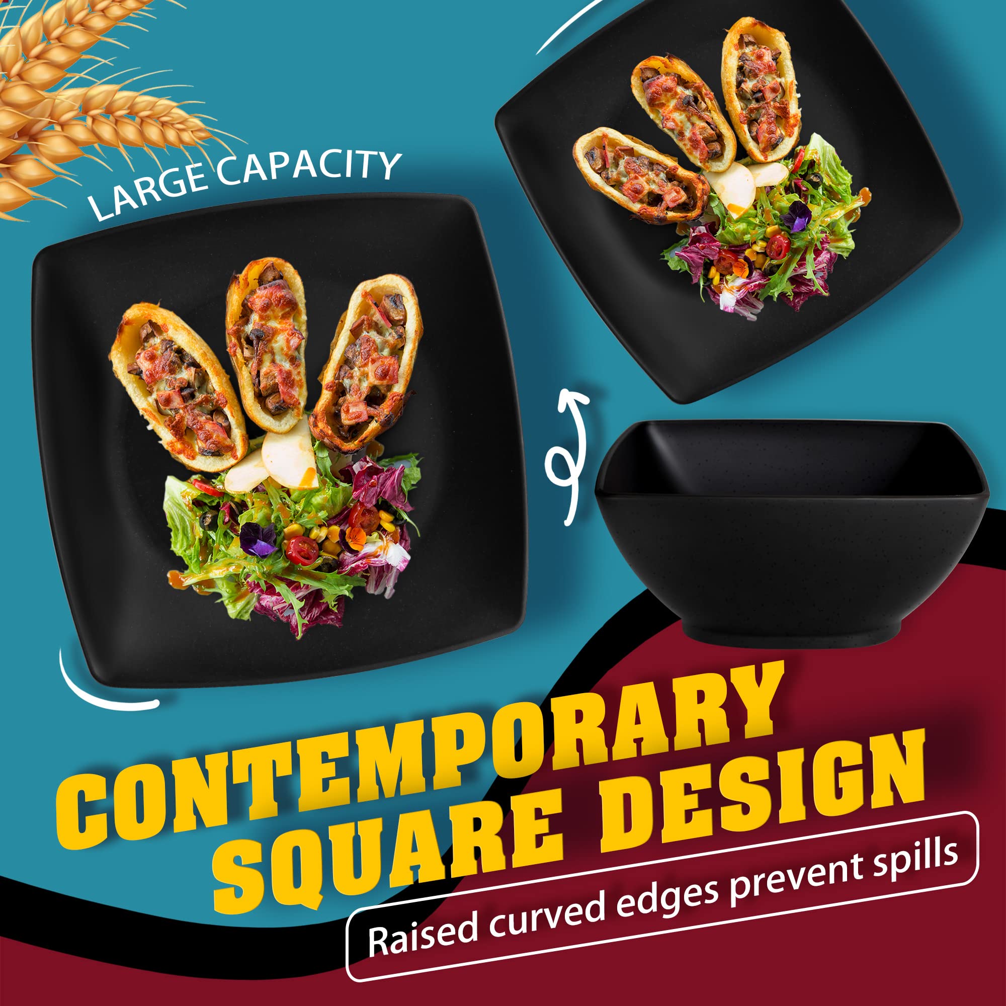 Teivio snack bowl closeup showing depth and spill-resistant design advantage