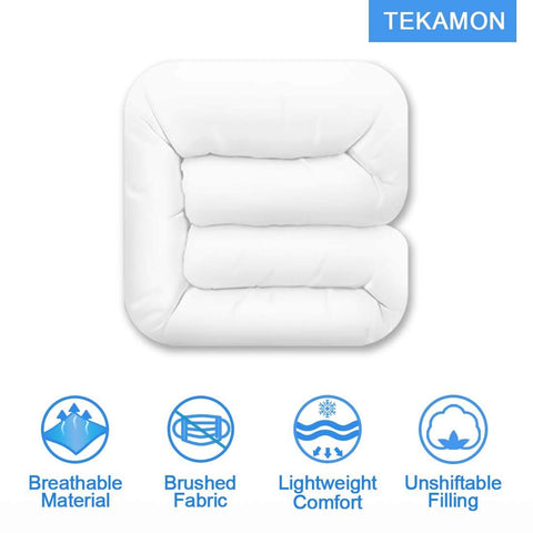TEKAMON brushed fabric texture close-up showing soft touch and quiet sleep benefit