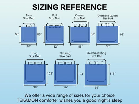TEKAMON folded comforter for storage showing easy care and compact storage benefit