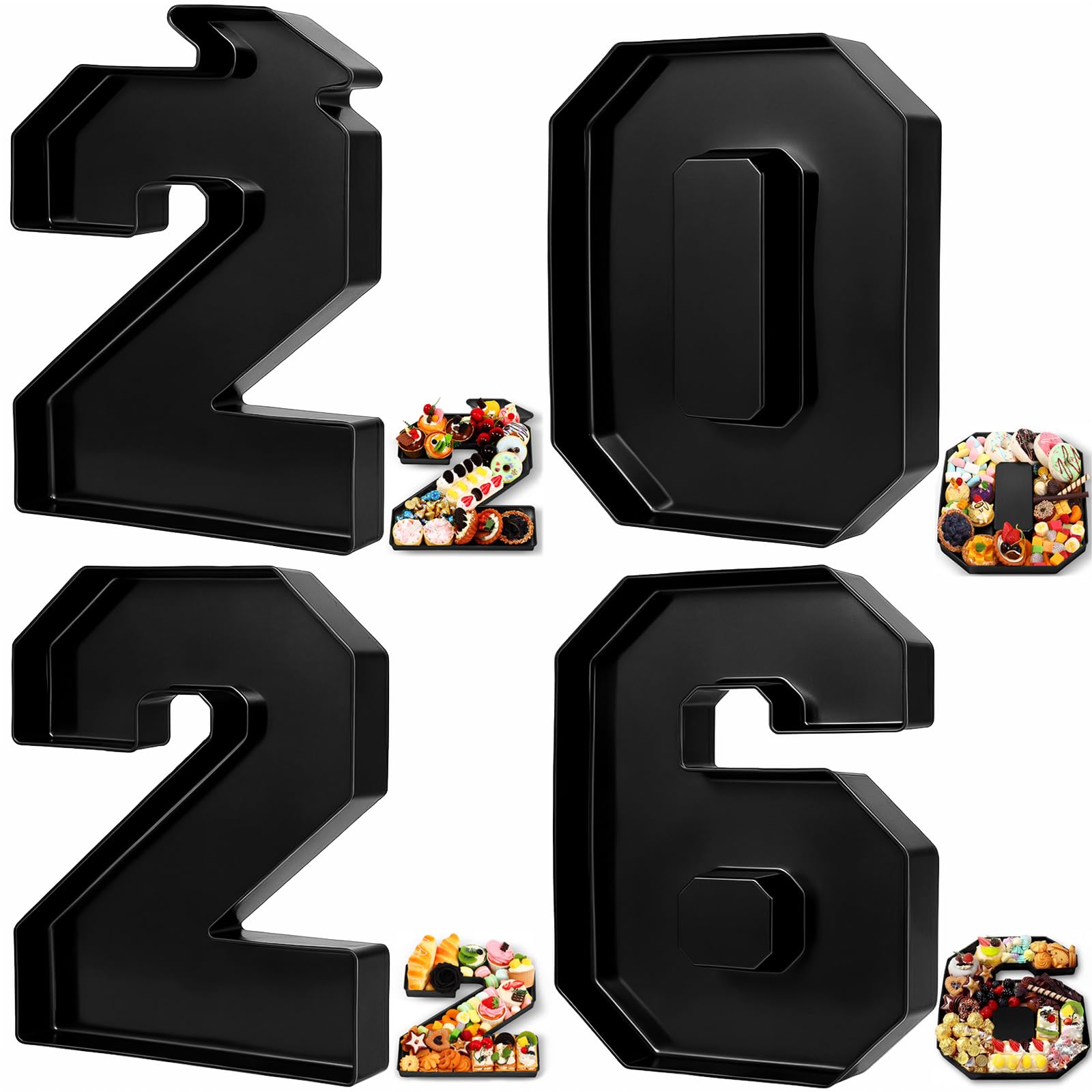 Tellingyou front view of 2026 fillable numbers showing bold graduation display and easy serving