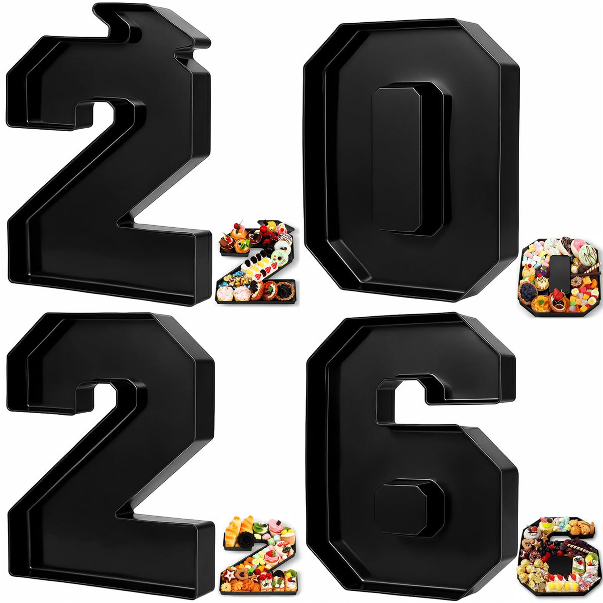 Tellingyou front view of 2026 fillable numbers showing bold graduation display and easy serving