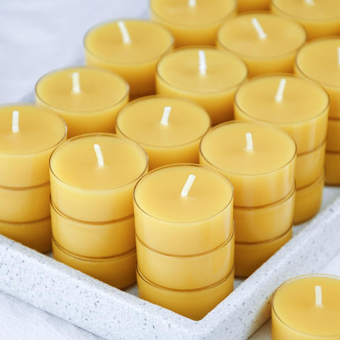 TELOSMA group of tealights on a table for event atmosphere setting