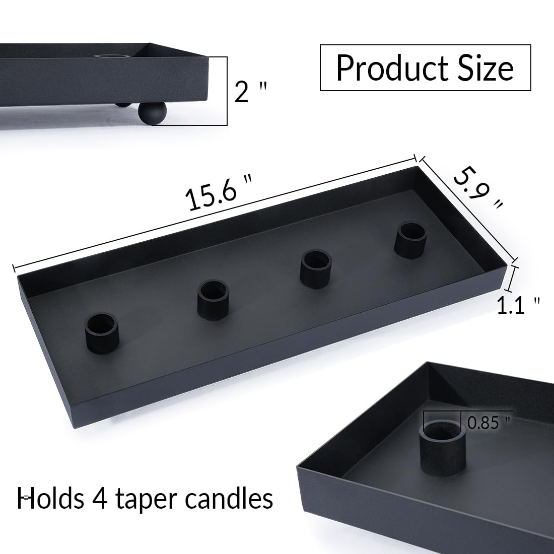 TELOSMA tray in use as a dining table centerpiece adding stylish mood lighting