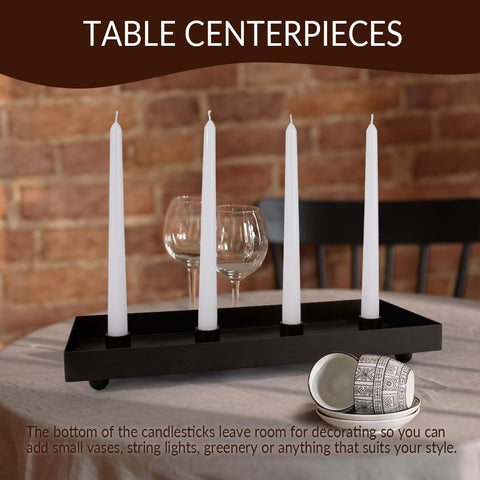 TELOSMA tray beside a standard taper to show correct candle size fit