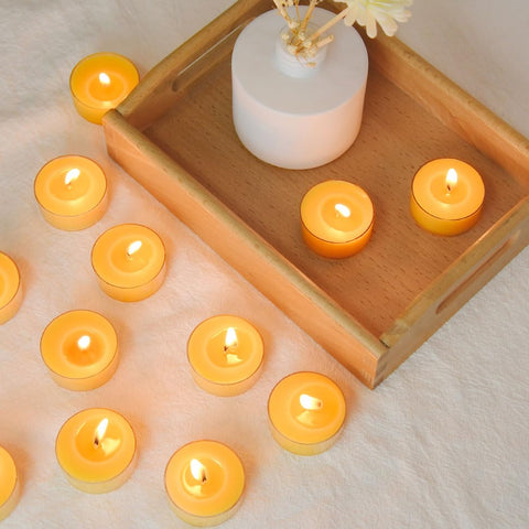 TELOSMA tealight in standard holder creating warm ambient light