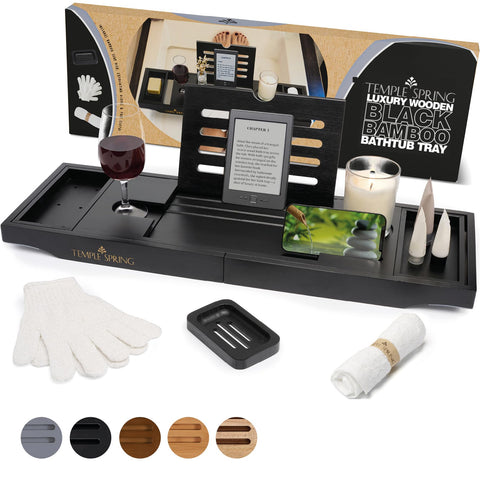 Temple Spring front view of bamboo tray showing elegant finish and layout benefit organization