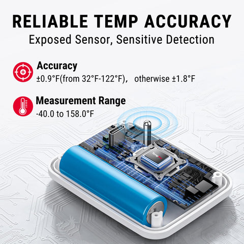 TempPro receiver back view with magnet and hook mounting for flexibility