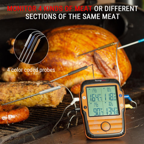 TempPro color-coded probes laid out to prevent mix-ups and simplify monitoring benefit