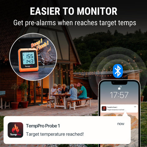 TempPro TempSync held in a hand showing compact size and easy transport advantage