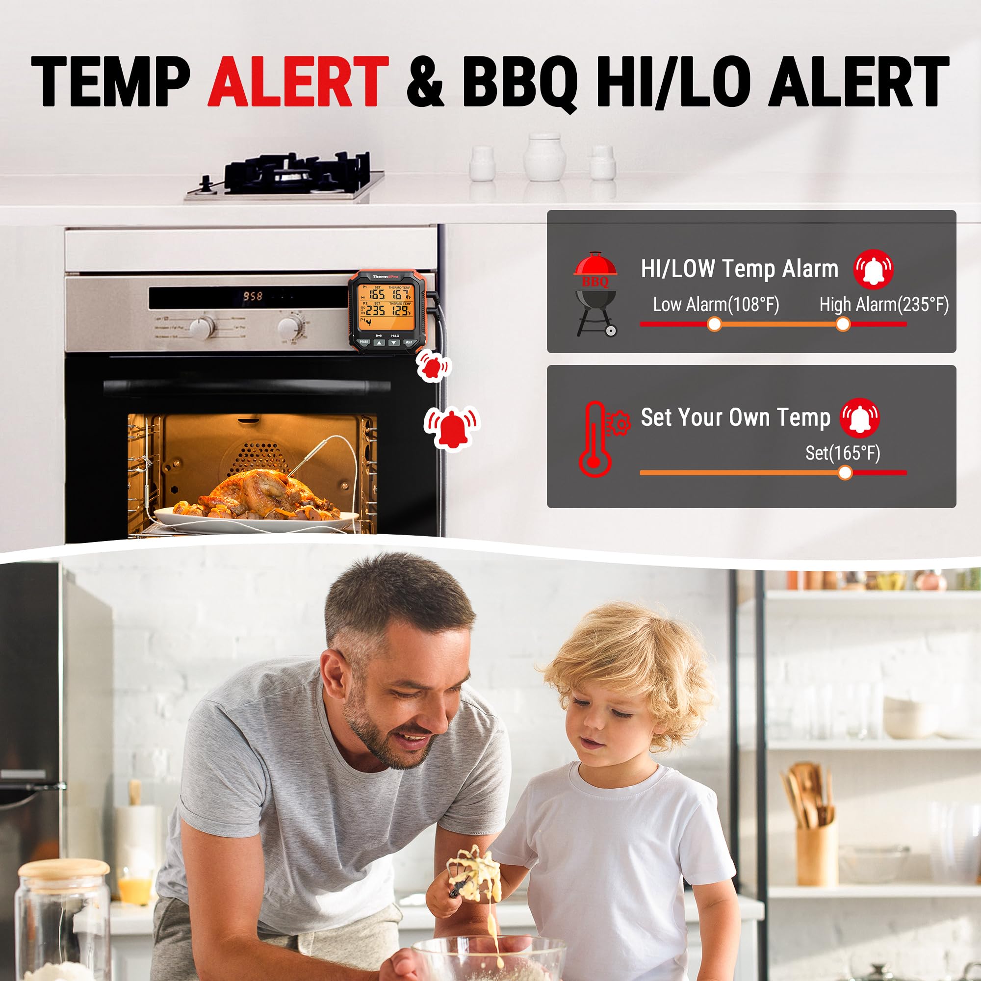 TempPro magnetic back and foldable stand providing hands-free, secure placement