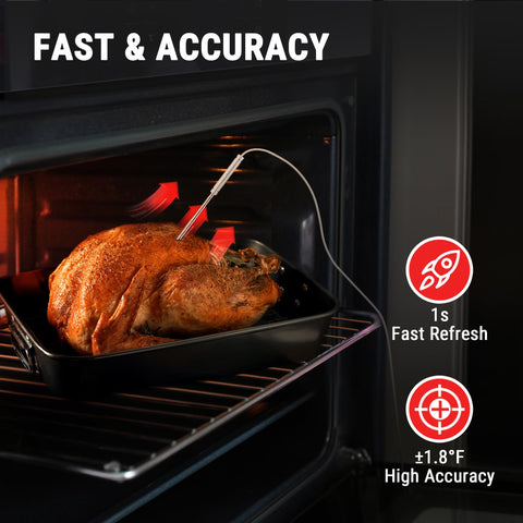 TempPro in grill with probes inserted demonstrating smoker and meat tracking